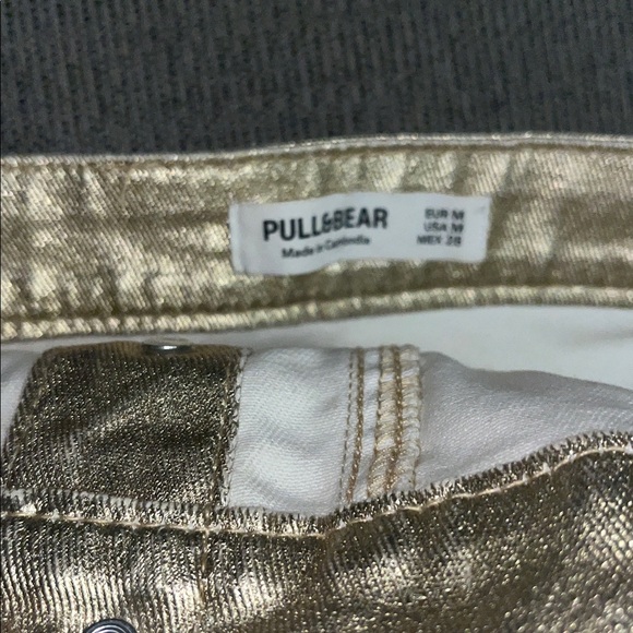 Pull&Bear Metallic Gold Skirt and Top Set - Picture 5 of 6